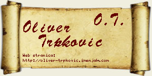 Oliver Trpković vizit kartica